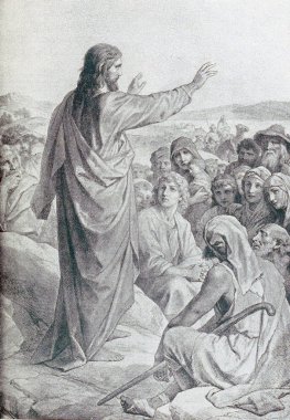 Hıristiyan illüstrasyon. Eski görüntü