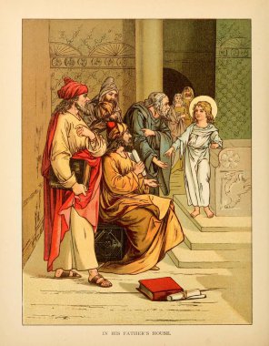 Hıristiyan illüstrasyon. Eski görüntü