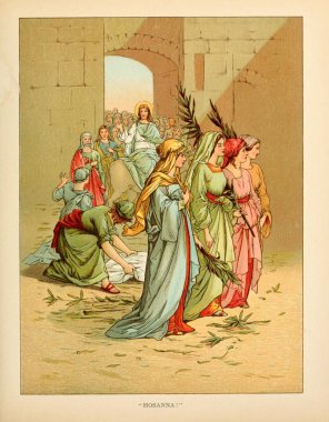 Hıristiyan illüstrasyon. Eski görüntü