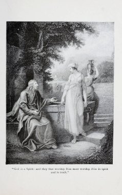 Hıristiyan illüstrasyon. Eski görüntü