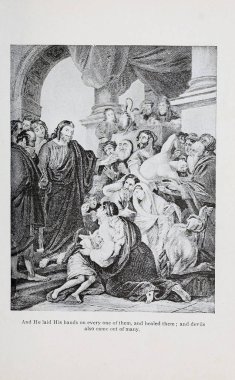 Hıristiyan illüstrasyon. Eski görüntü