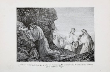 Hıristiyan illüstrasyon. Eski görüntü