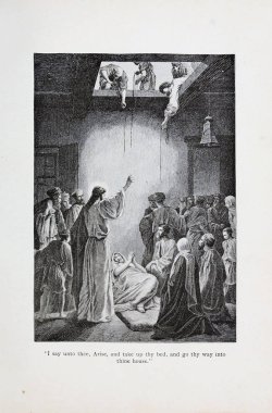 Hıristiyan illüstrasyon. Eski görüntü