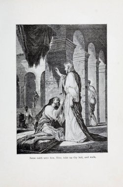 Hıristiyan illüstrasyon. Eski görüntü