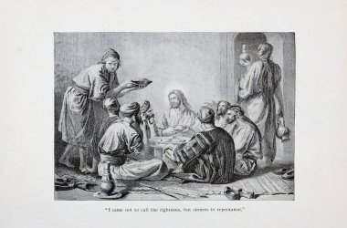 Hıristiyan illüstrasyon. Eski görüntü