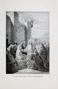 Hıristiyan illüstrasyon. Eski görüntü