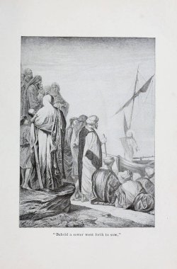 Hıristiyan illüstrasyon. Eski görüntü