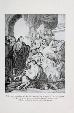 Hıristiyan illüstrasyon. Eski görüntü