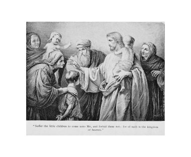 Hıristiyan illüstrasyon. Eski görüntü