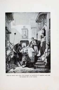 Hıristiyan illüstrasyon. Eski görüntü