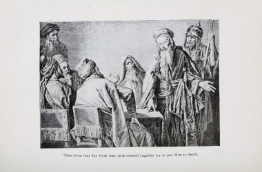 Hıristiyan illüstrasyon. Eski görüntü