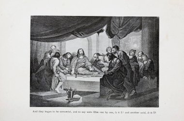 Hıristiyan illüstrasyon. Eski görüntü