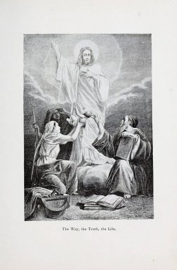 Hıristiyan illüstrasyon. Eski görüntü