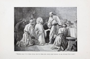 Hıristiyan illüstrasyon. Eski görüntü