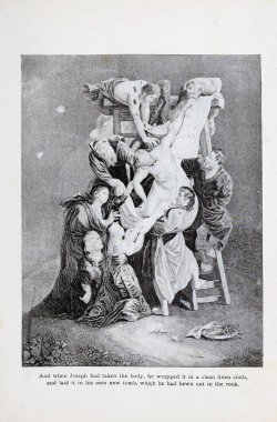 Hıristiyan illüstrasyon. Eski görüntü