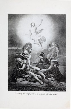 Hıristiyan illüstrasyon. Eski görüntü