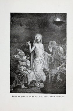 Hıristiyan illüstrasyon. Eski görüntü