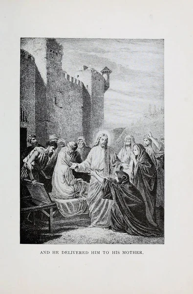 Hıristiyan illüstrasyon. Eski görüntü