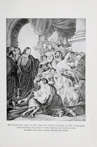 Hıristiyan illüstrasyon. Eski görüntü