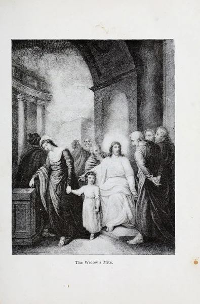 Hıristiyan illüstrasyon. Eski görüntü