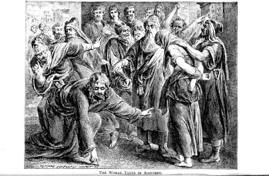 Hıristiyan illüstrasyon. Eski görüntü