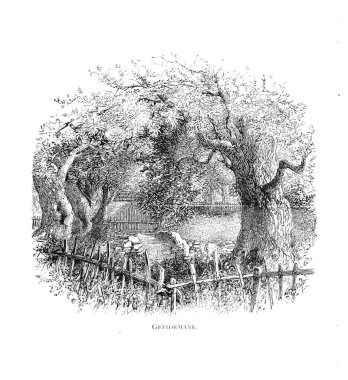 Hıristiyan illüstrasyon. Eski görüntü