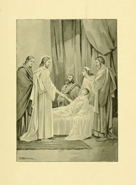 Hıristiyan illüstrasyon. Eski görüntü