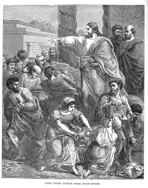 Hıristiyan illüstrasyon. Eski görüntü