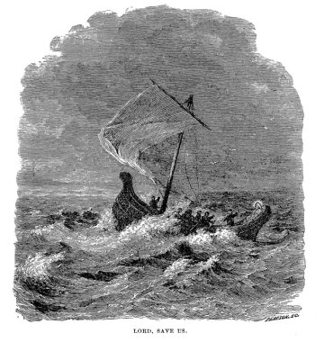 Hıristiyan illüstrasyon. Eski görüntü