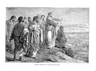 Hıristiyan illüstrasyon. Eski görüntü