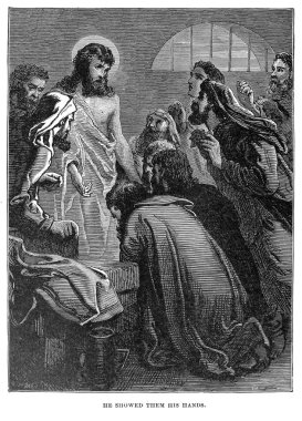 Hıristiyan illüstrasyon. Eski görüntü