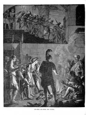 Hıristiyan illüstrasyon. Eski görüntü