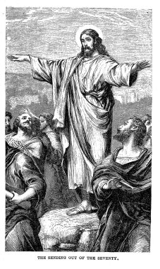 Hıristiyan illüstrasyon. Eski görüntü