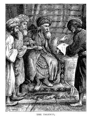 Hıristiyan illüstrasyon. Eski görüntü