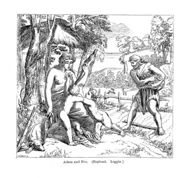 Hıristiyan illüstrasyon. Eski görüntü