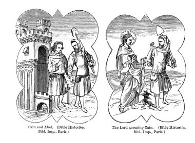 Hıristiyan illüstrasyon. Eski görüntü