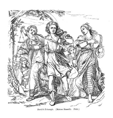 Hıristiyan illüstrasyon. Eski görüntü