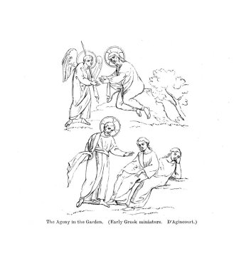 Hıristiyan illüstrasyon. Eski görüntü