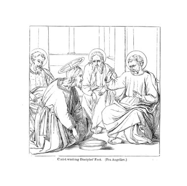 Hıristiyan illüstrasyon. Eski görüntü