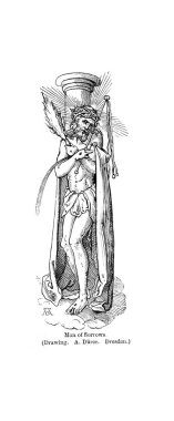 Hıristiyan illüstrasyon. Eski görüntü