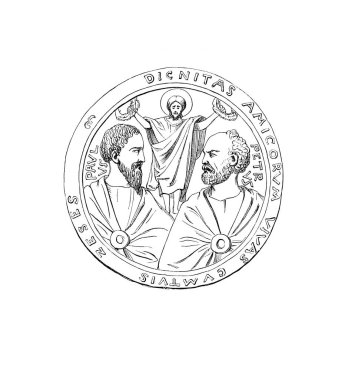 Hıristiyan illüstrasyon. Eski görüntü