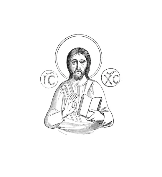 Illustrazione Cristiana Vecchia Immagine — Foto Stock