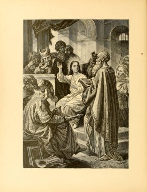 Hıristiyan illüstrasyon. Eski görüntü