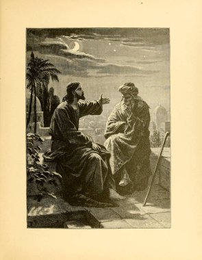 Christian illustration. Old image clipart