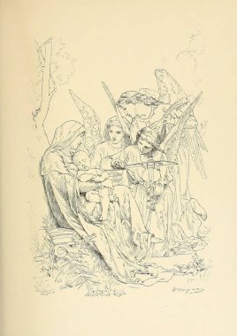 Hıristiyan illüstrasyon. Eski görüntü