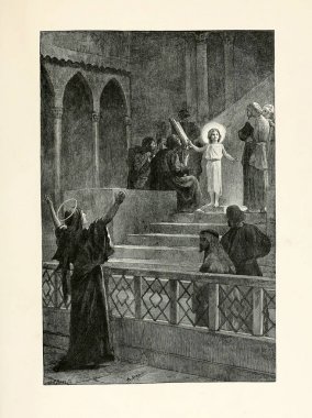 Hıristiyan illüstrasyon. Eski görüntü