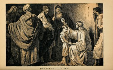 Hıristiyan illüstrasyon. Eski görüntü