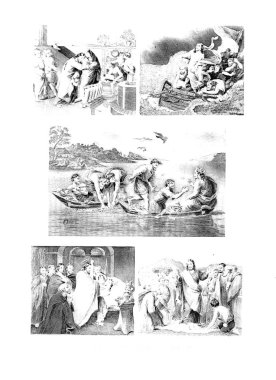 Hıristiyan illüstrasyon. Eski görüntü