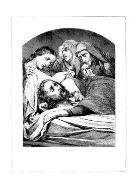 Hıristiyan illüstrasyon. Eski görüntü