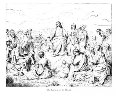 Hıristiyan illüstrasyon. Eski görüntü